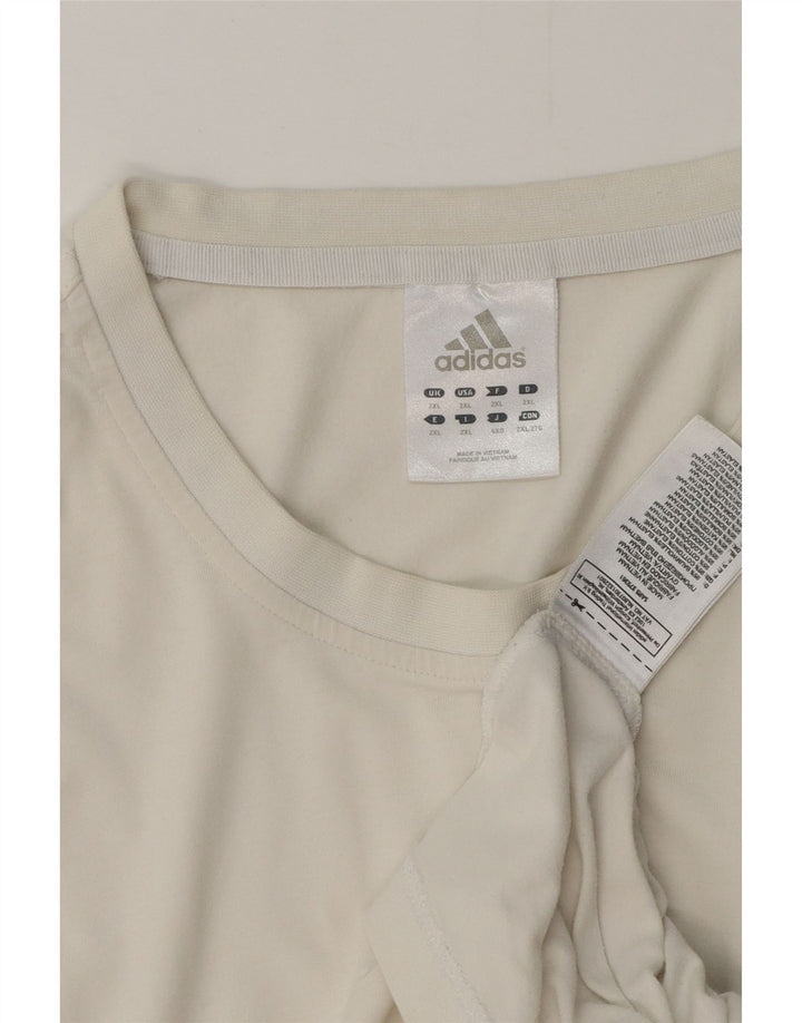 Adidas Herren T-Shirt Top 2XL Weiße Baumwolle