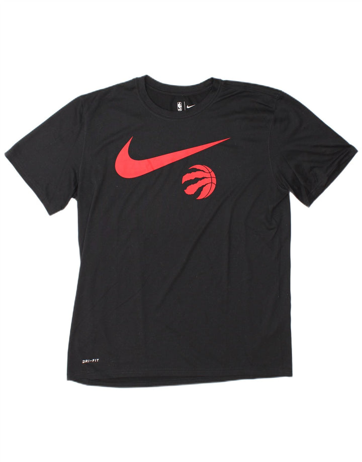 Nike Herren Dri Fit Graphic T-Shirt Top Large Schwarz Polyester