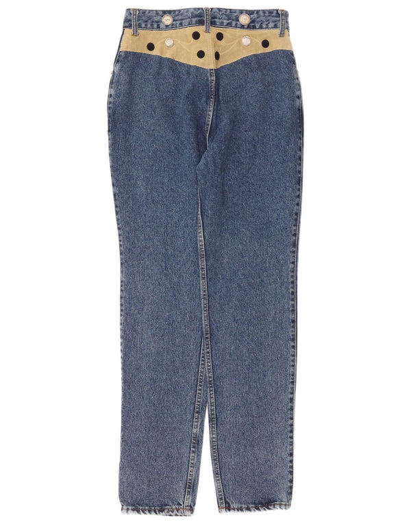 Vintage Damen High Waist Tapered Jeans W31 L30 Blaue Baumwolle