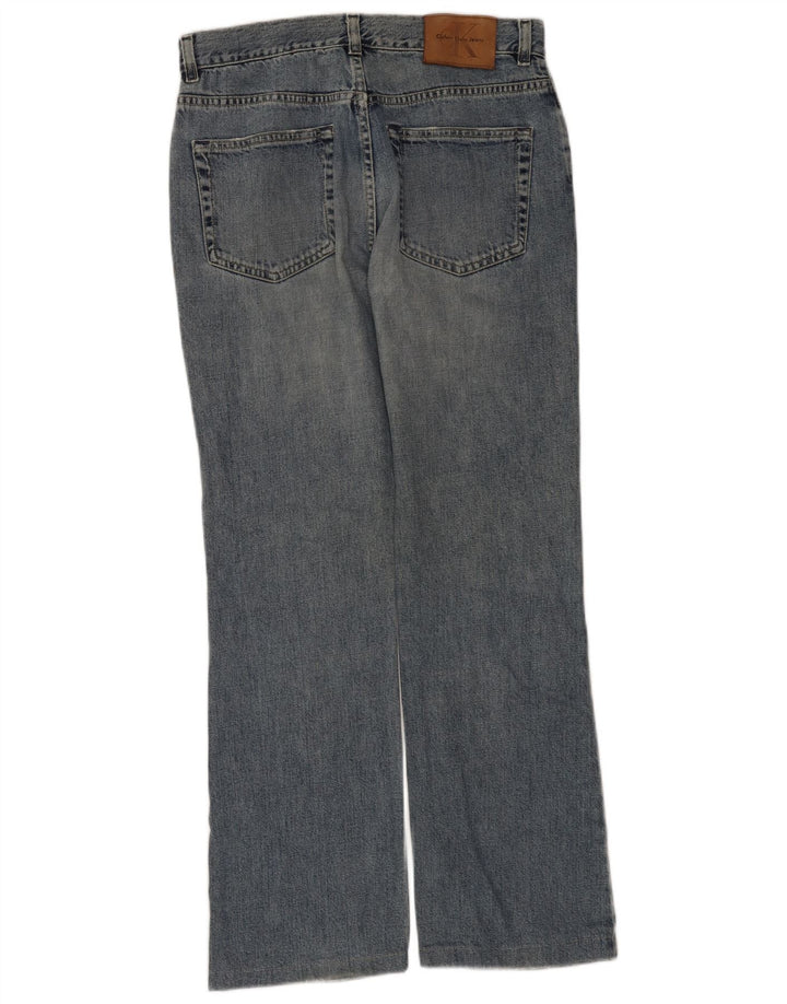 Calvin Klein Damen Bootcut Jeans W31 L30 Blaue Baumwolle