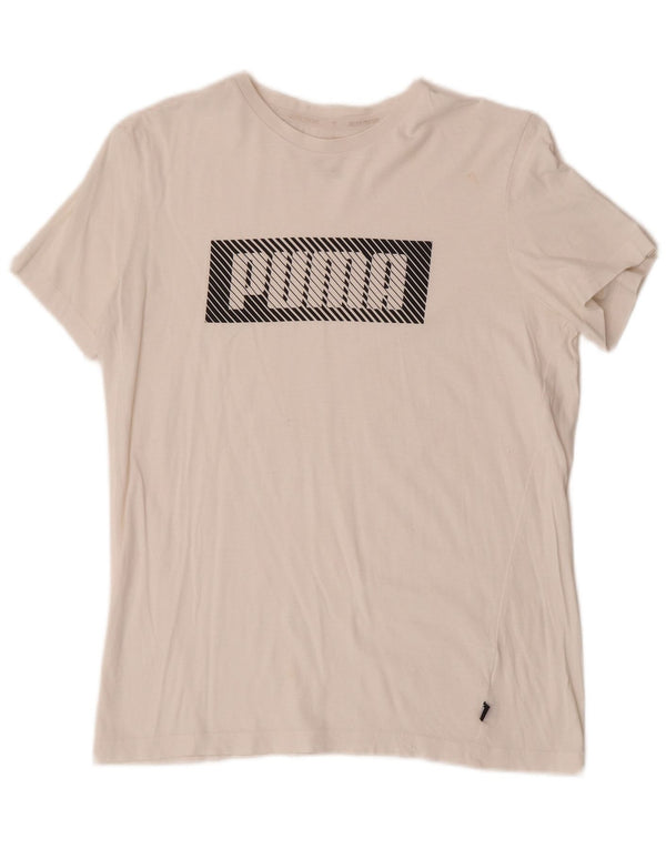 Puma Jungen Graphic T-Shirt Top 13-14 Jahre Weiß