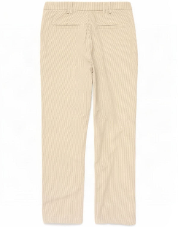 Monsoon Damen Tapered Casual Hose UK 14 Large W34 L29 Weißer Nadelstreifen