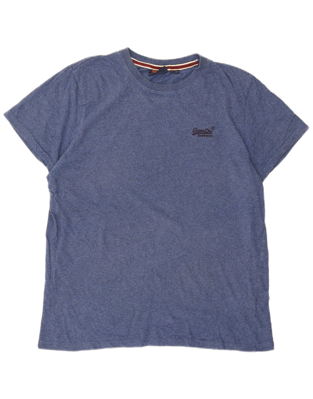 Superdry Herren T-Shirt Top 2XL Blau gefleckte Baumwolle