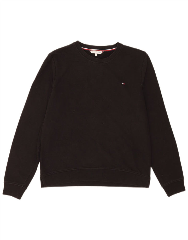 Tommy Hilfiger Herren Sweatshirt Pullover Small Schwarz Baumwolle