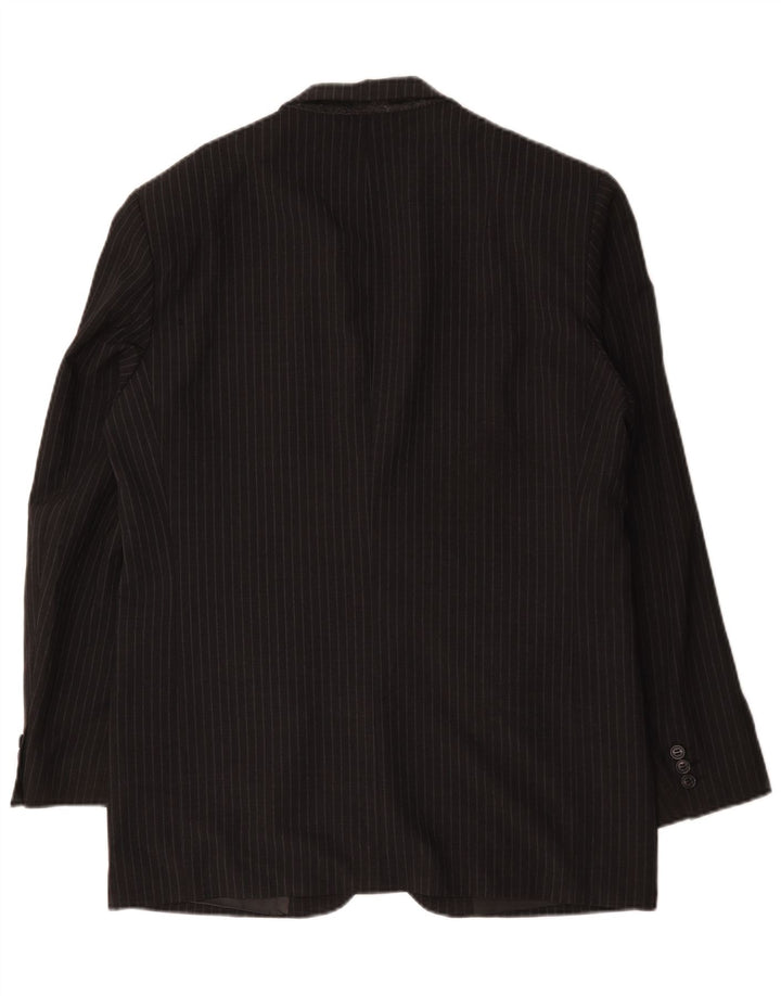 Marks & Spencer Herren-Blazer mit 2 Knöpfen, UK 38, mittelgrau, Nadelstreifen