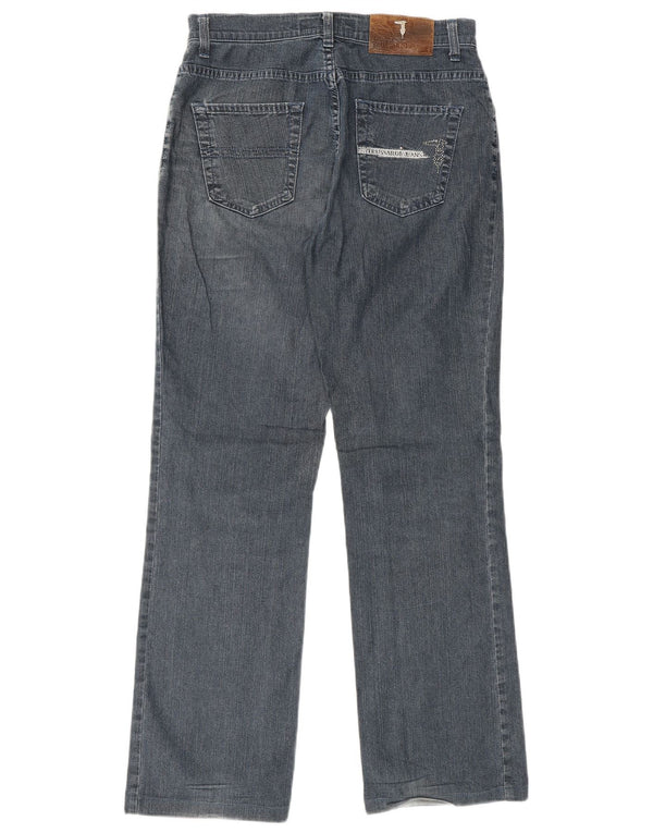 TRUSSARDI Damen Straight Jeans W27 L29 Blaue Baumwolle