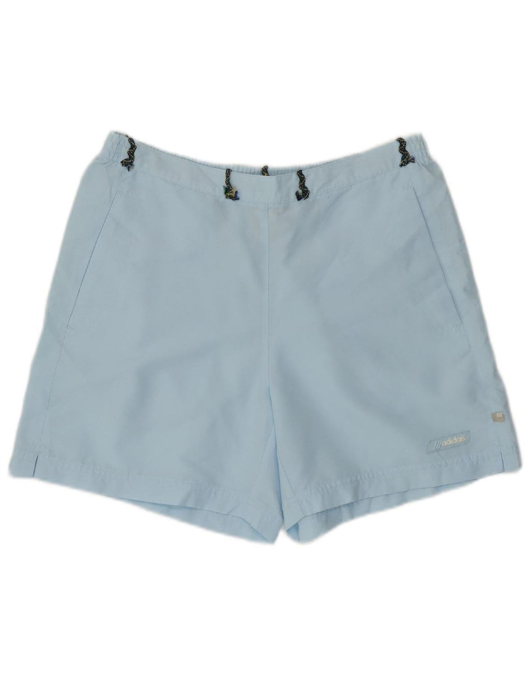 ADIDAS Womens Sport Shorts UK 12 Medium Blue Polyester