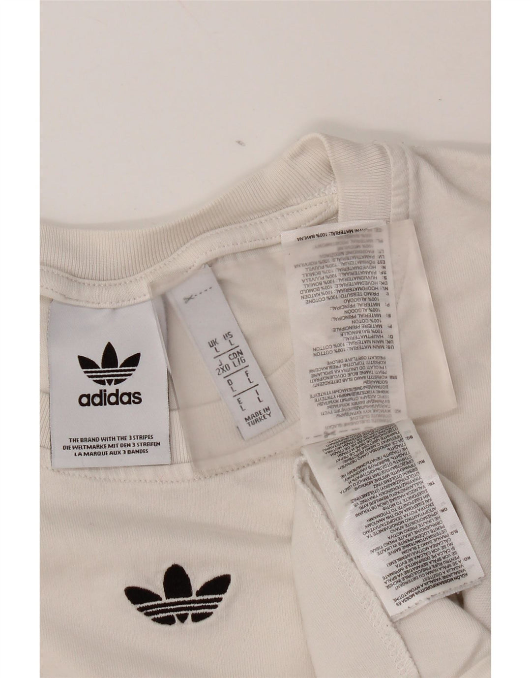 Adidas Herren T-Shirt mit Grafik, groß, aus weißer Baumwolle