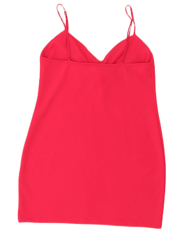 Kurzes Slip-Kleid von Zara für Damen, UK 12, Mittelrosa