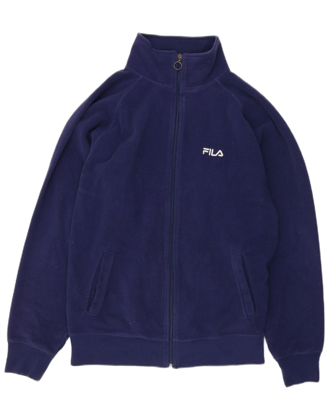 FILA Herren Fleecejacke UK 36 Small Marineblau Polyester