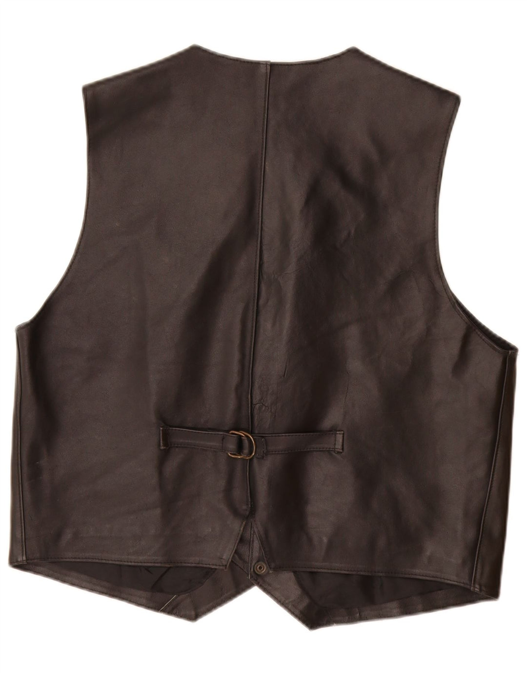 VINTAGE Herren Lederweste Mittelgroßes schwarzes Leder