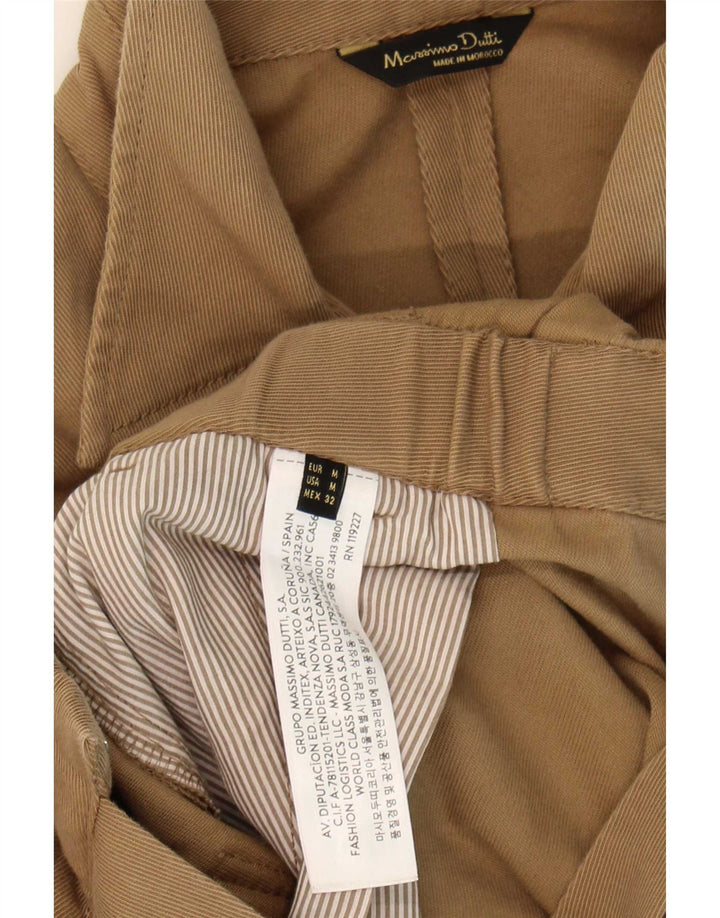 Massimo Dutti Damen Overall UK 12 Mittelbeige Baumwolle