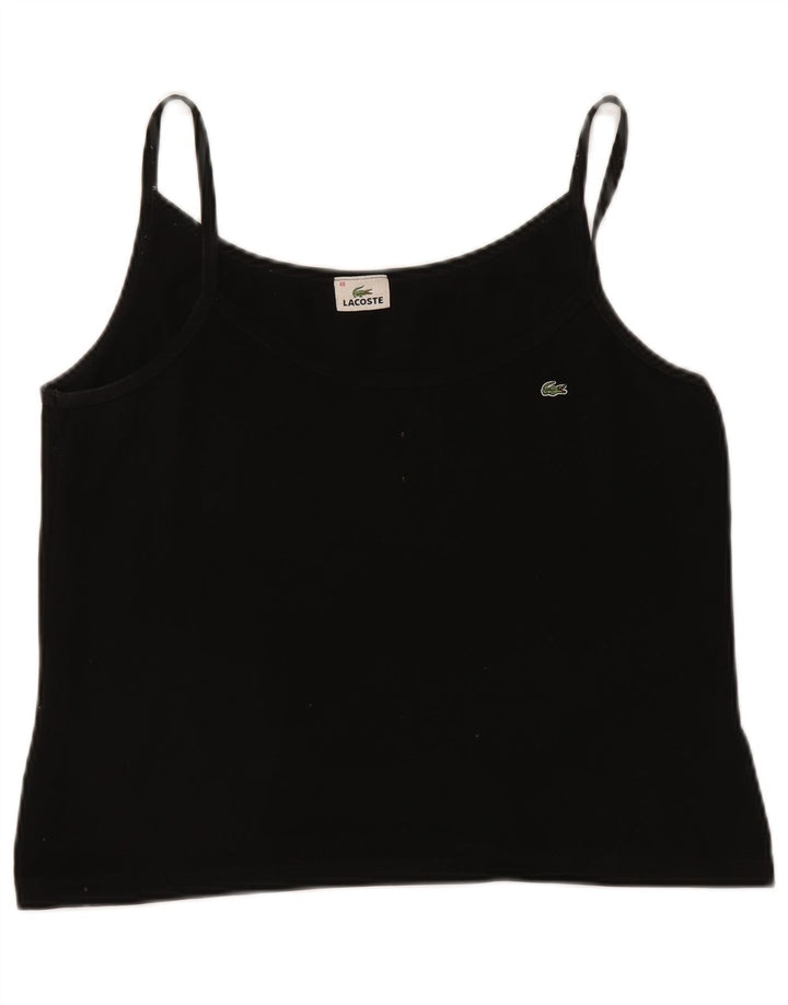 Lacoste Damen Cami Top Größe 48 XL Schwarze Baumwolle