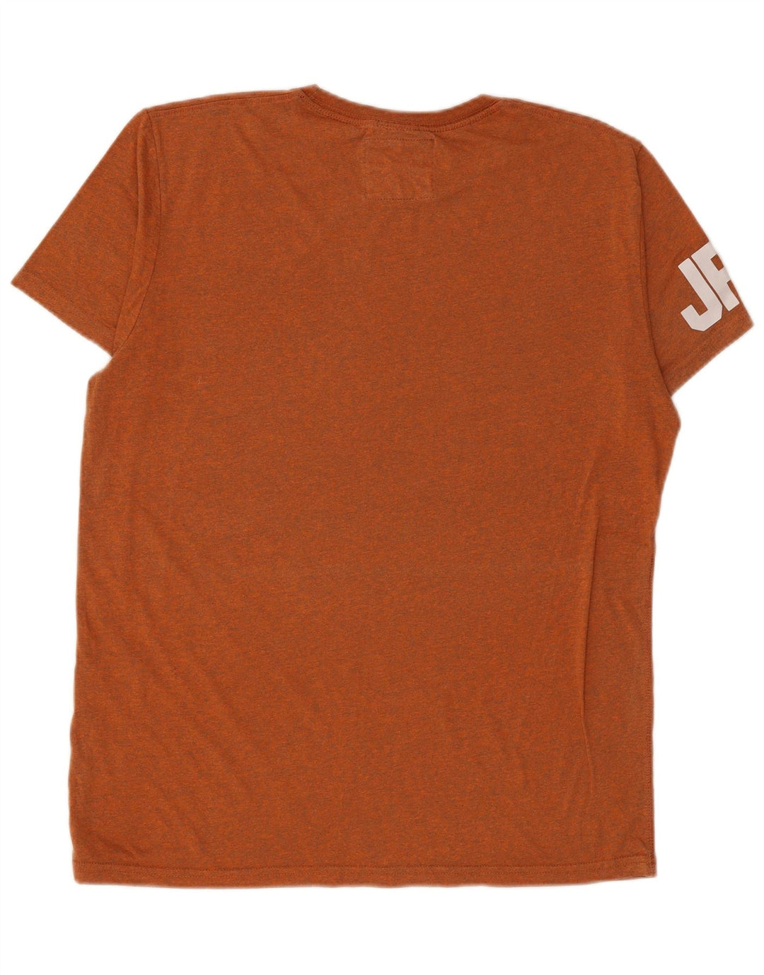 SUPERDRY Herren Grafik-T-Shirt-Oberteil XL aus orange melierter Baumwolle