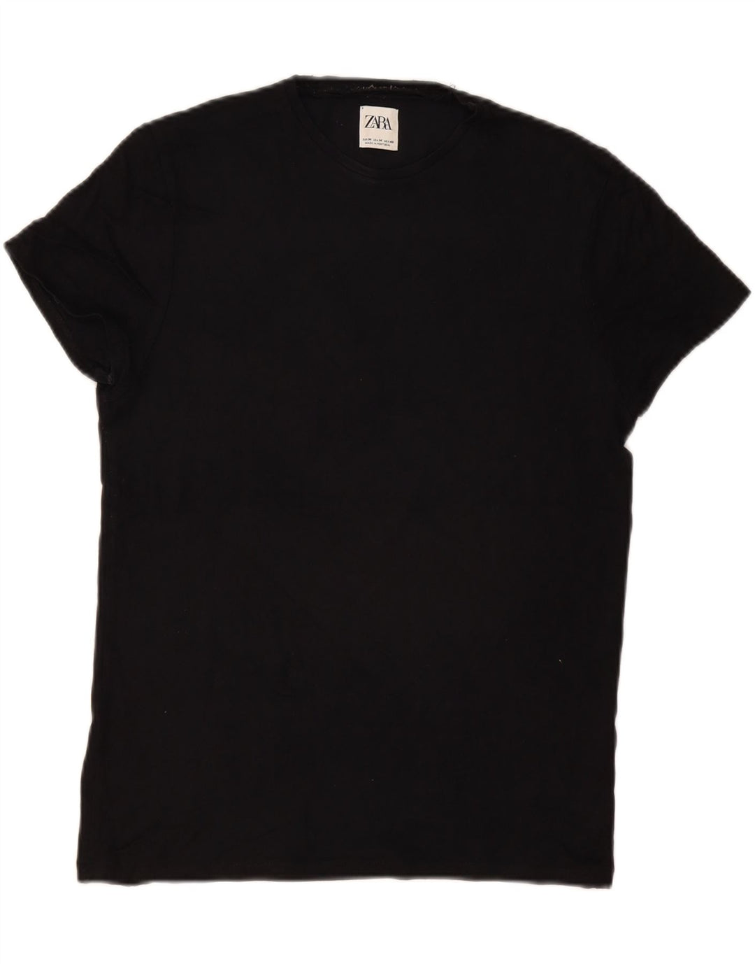 Zara Herren T-Shirt Top Medium Schwarz