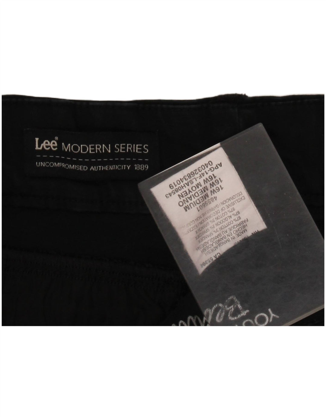 LEE Damen Curvy Fit Straight Casual Hose US 16 2XL W36 L31 Schwarz