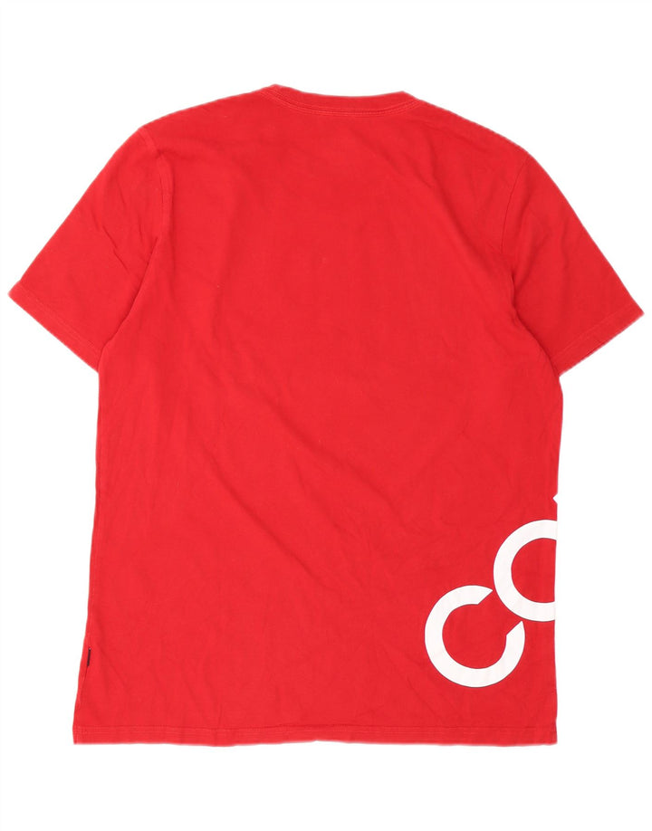 Converse Herren Grafik-T-Shirt-Oberteil aus mittelroter Baumwolle