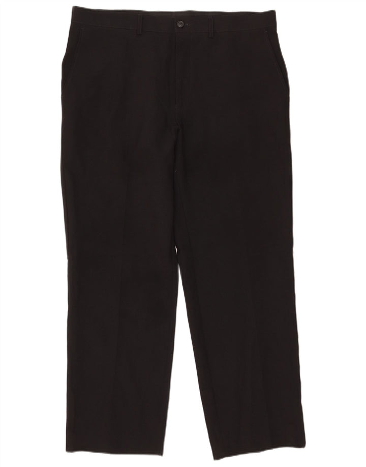Gerade Herren-Chinohose von Marks & Spencer, W36, L29, Schwarz, Polyester