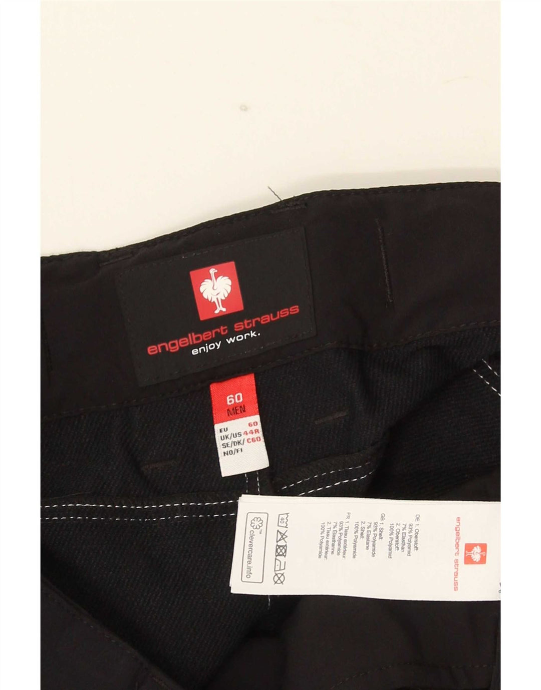 Engelbert Strauss Herren Cargo Shorts UK 44 2XL W40 Schwarz Polyamid