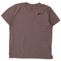 Nike Herren Dri Fit T-Shirt-Oberteil aus mittelgrau meliertem Polyester