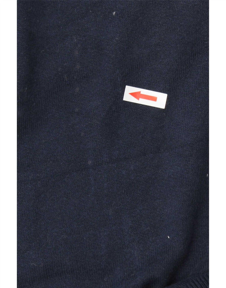 Marks & Spencer Herren-Pullover mit Rundhalsausschnitt, mittelmarineblaue Baumwolle