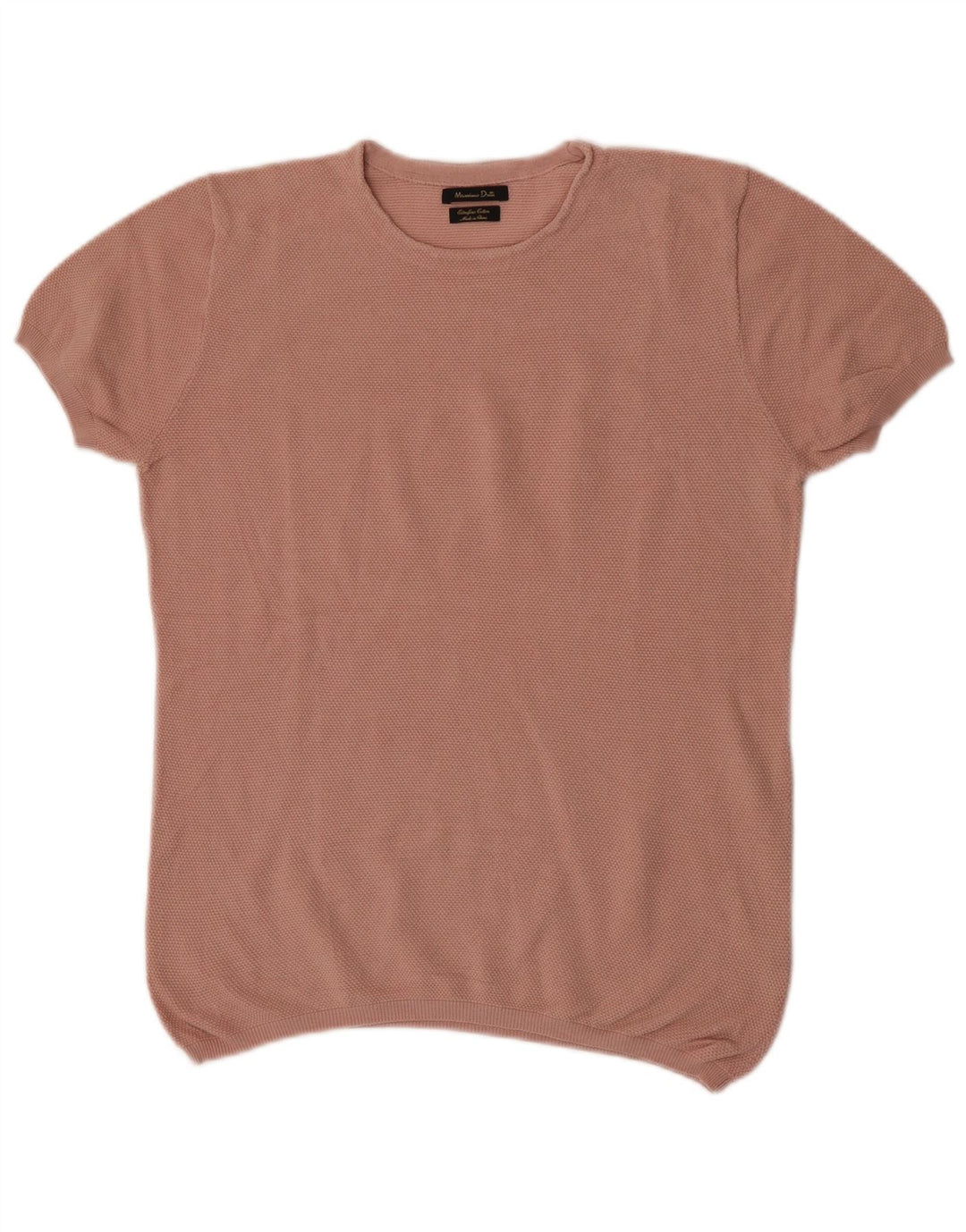 Massimo Dutti Damen Bluse Top UK 16 Große rosa Baumwolle