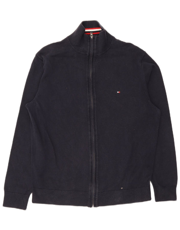 Tommy Hilfiger Herren Strickjacke 2XL Marineblau Baumwolle