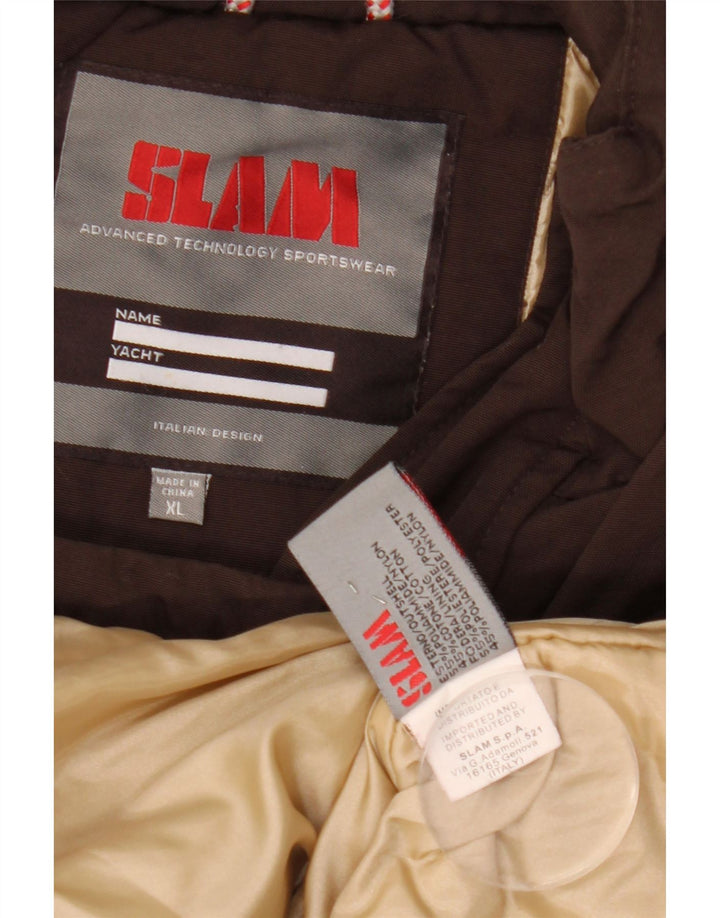 Slam Herren-Utility-Jacke UK 42 XL, braunes Nylon
