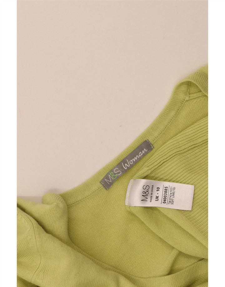 Marks & SPENCER Damen-Pullover, übergroß, V-Ausschnitt, Gr. 10, Größe S, Grün