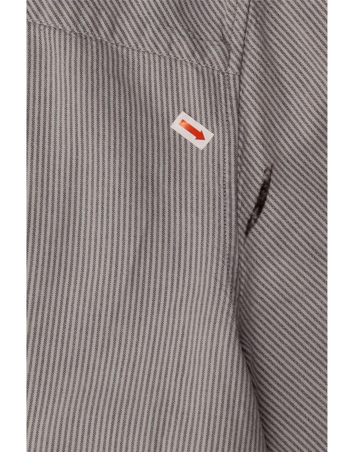 LYLE & SCOTT Herrenhemd 2XL Blaue Nadelstreifen-Baumwolle