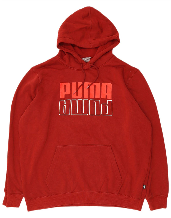 Puma Herren Graphic Hoodie Pullover Große rote Baumwolle