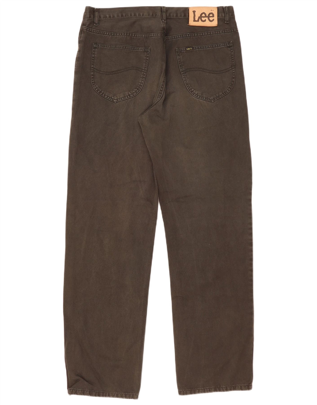 Lee Herren Straight Jeans W34 L32 Schwarze Baumwolle