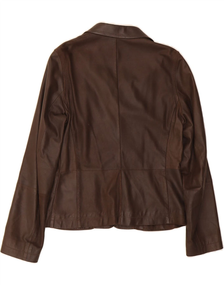 RENE LEZARD Womens Leather Jacket IT 40 Small Brown Leather Vintage Rene Lezard and Second-Hand Rene Lezard from Messina Hembry 
