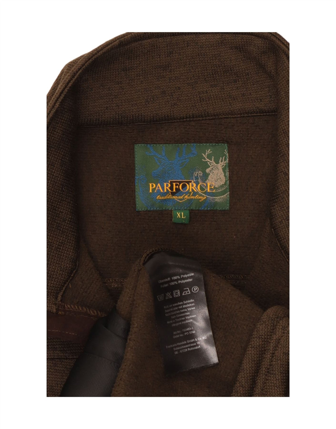 PARFORCE Herren-Trainingsanzug-Oberteil, Jacke, XL, braun, Polyester