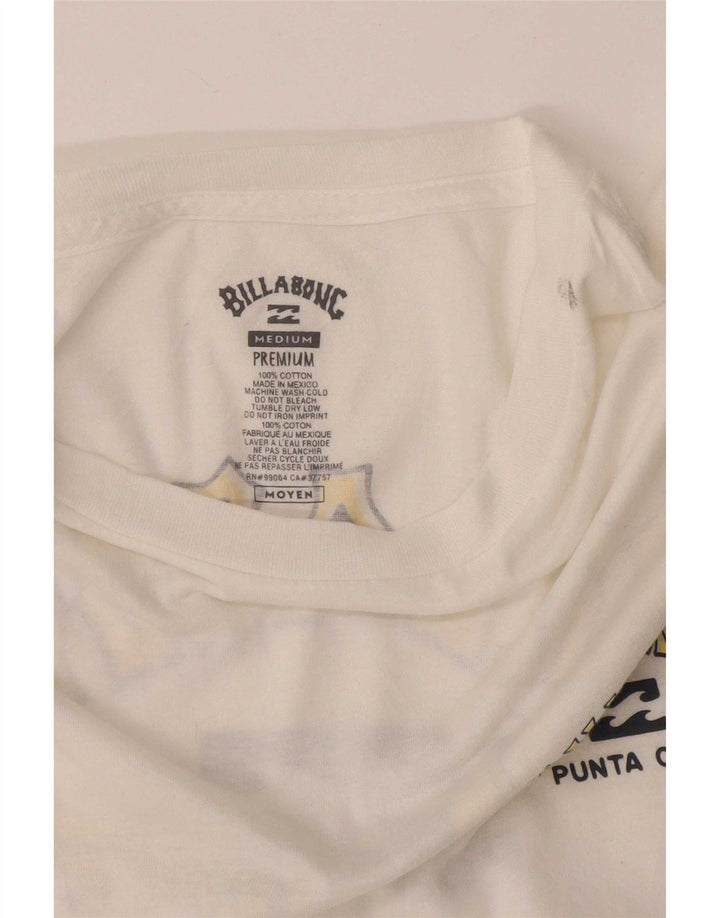 Billabong Herren Grafik-T-Shirt-Oberteil aus mittelweißer Baumwolle