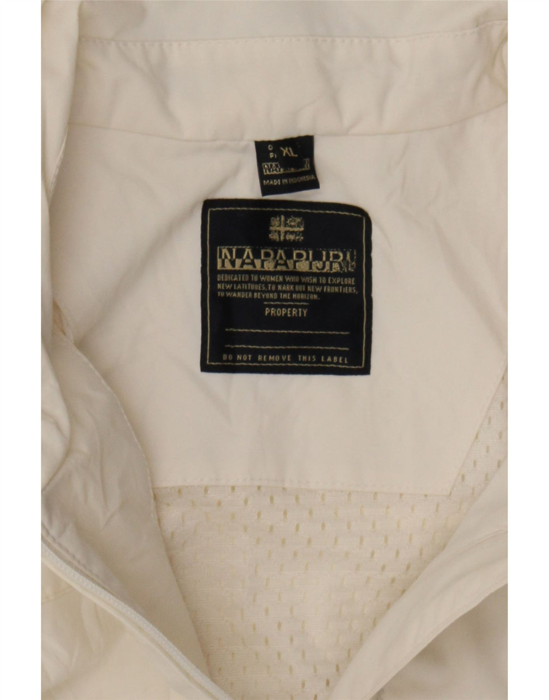 NAPAPIJRI Womens Rain Jacket UK 18 XL Off White Polyamide Vintage Napapijri and Second-Hand Napapijri from Messina Hembry 