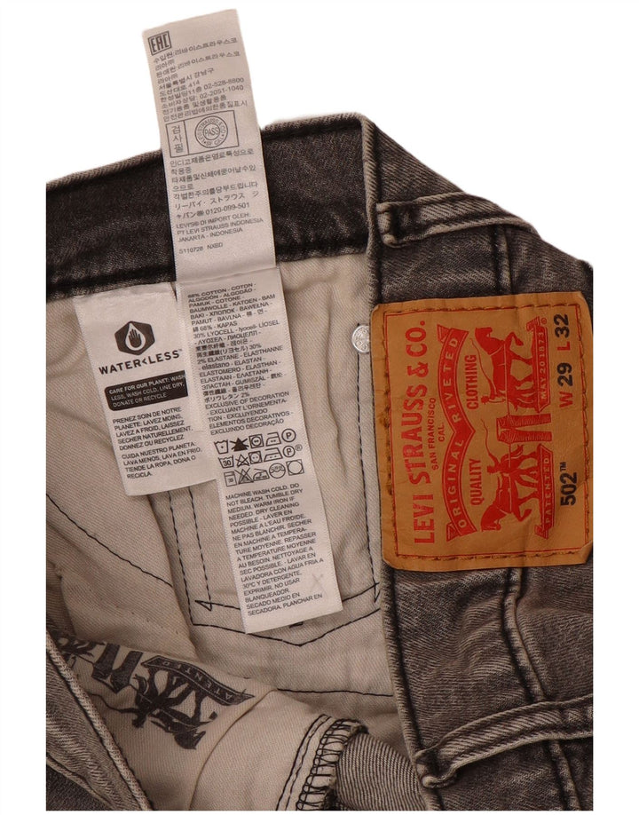Levi's Herren 502 Tapered Jeans W29 L32 Graue Baumwolle