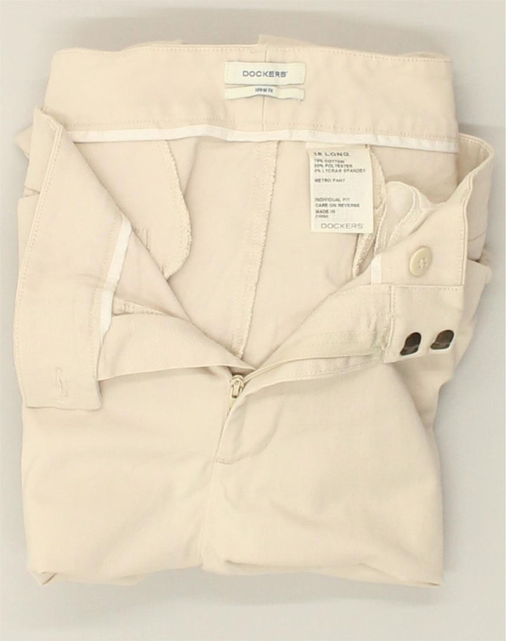 DOCKERS Womens Straight Casual Trousers US 16 2XL W36 L32  Beige Cotton | Vintage Dockers | Thrift | Second-Hand Dockers | Used Clothing | Messina Hembry 