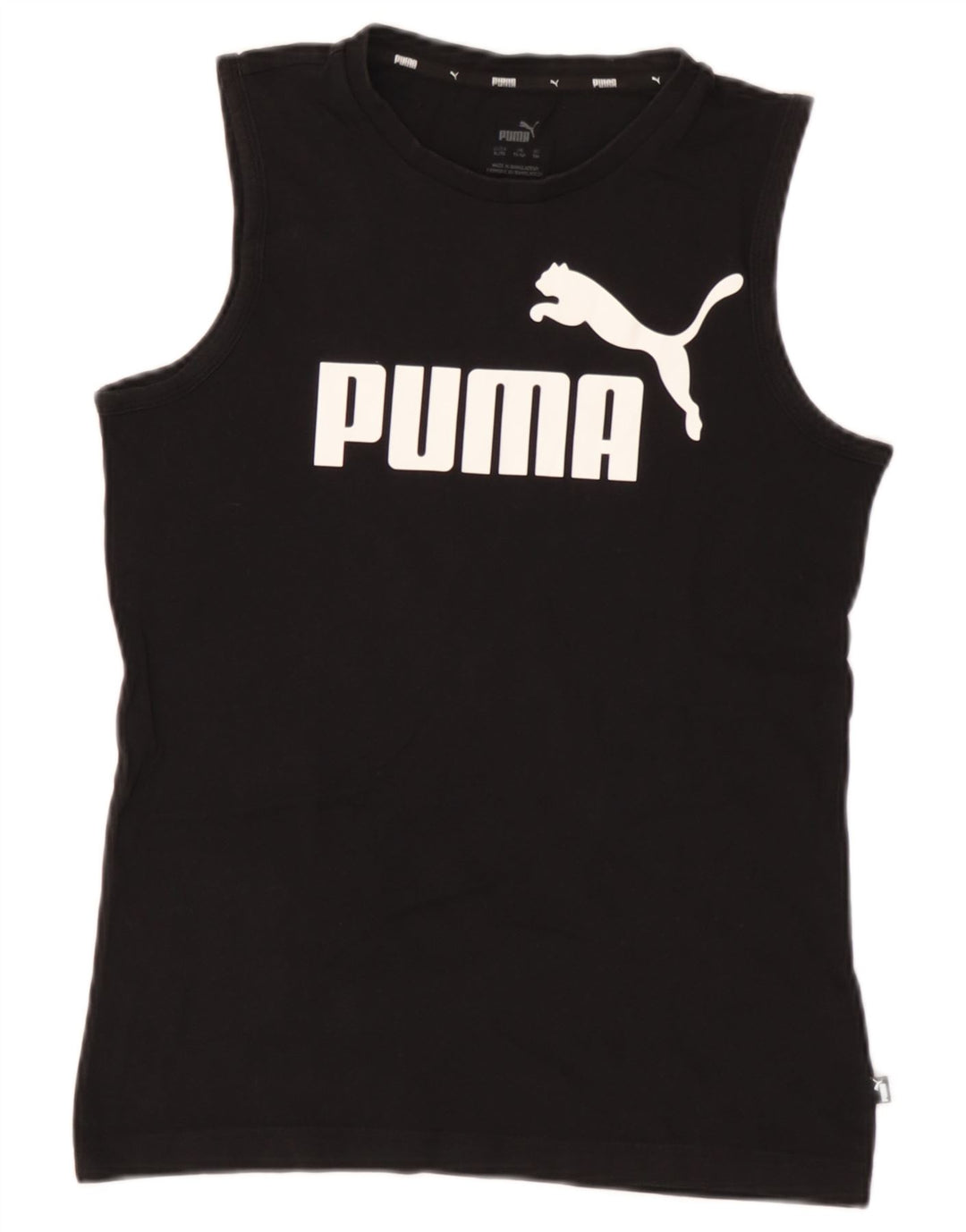 Puma Jungen Graphic Vest Top 13–14 Jahre schwarze Baumwolle
