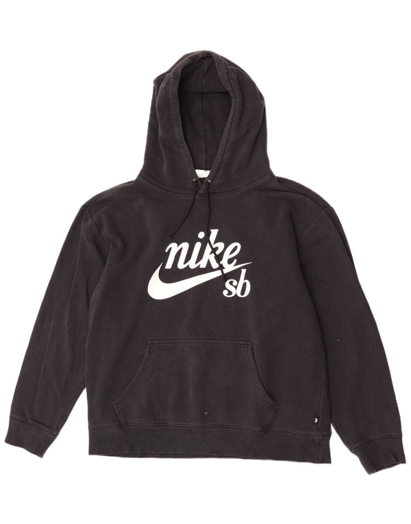 Nike Herren-Kapuzenpullover mit Grafik, groß, aus schwarzem Polyester