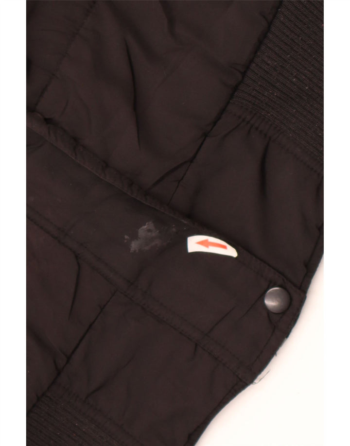 Fila Damen-Windbreakerjacke mit Kapuze, UK 12, Mittelschwarz, Polyester