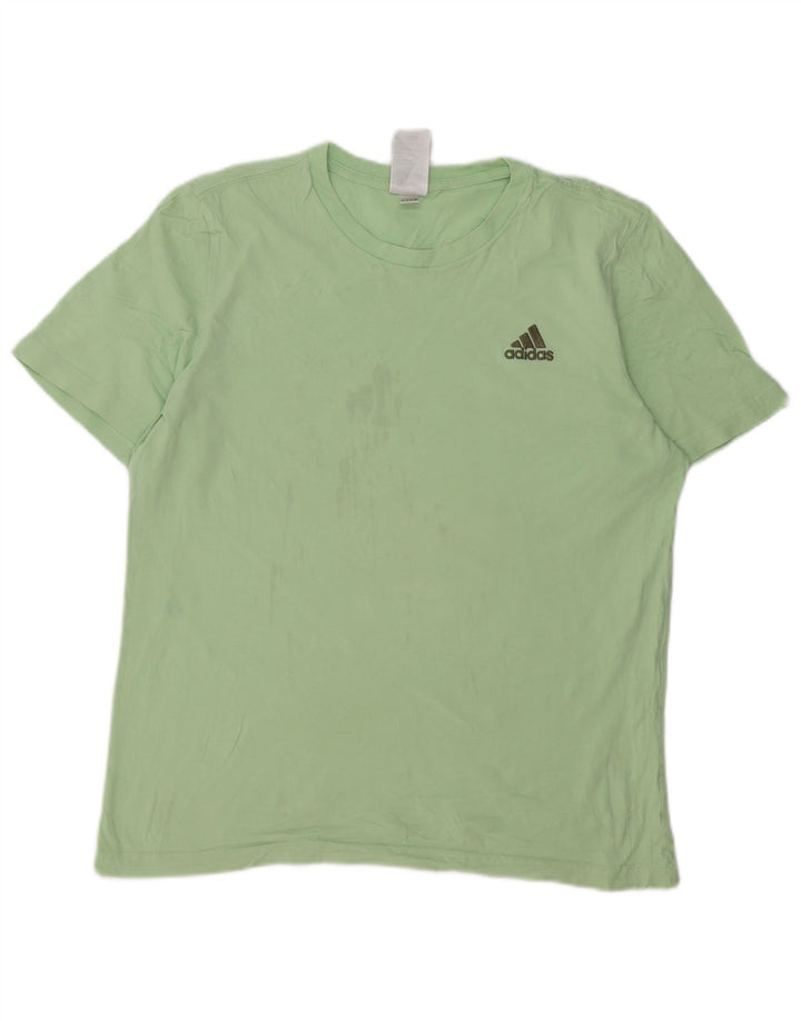 Adidas Herren T-Shirt Top mittelgrüne Baumwolle