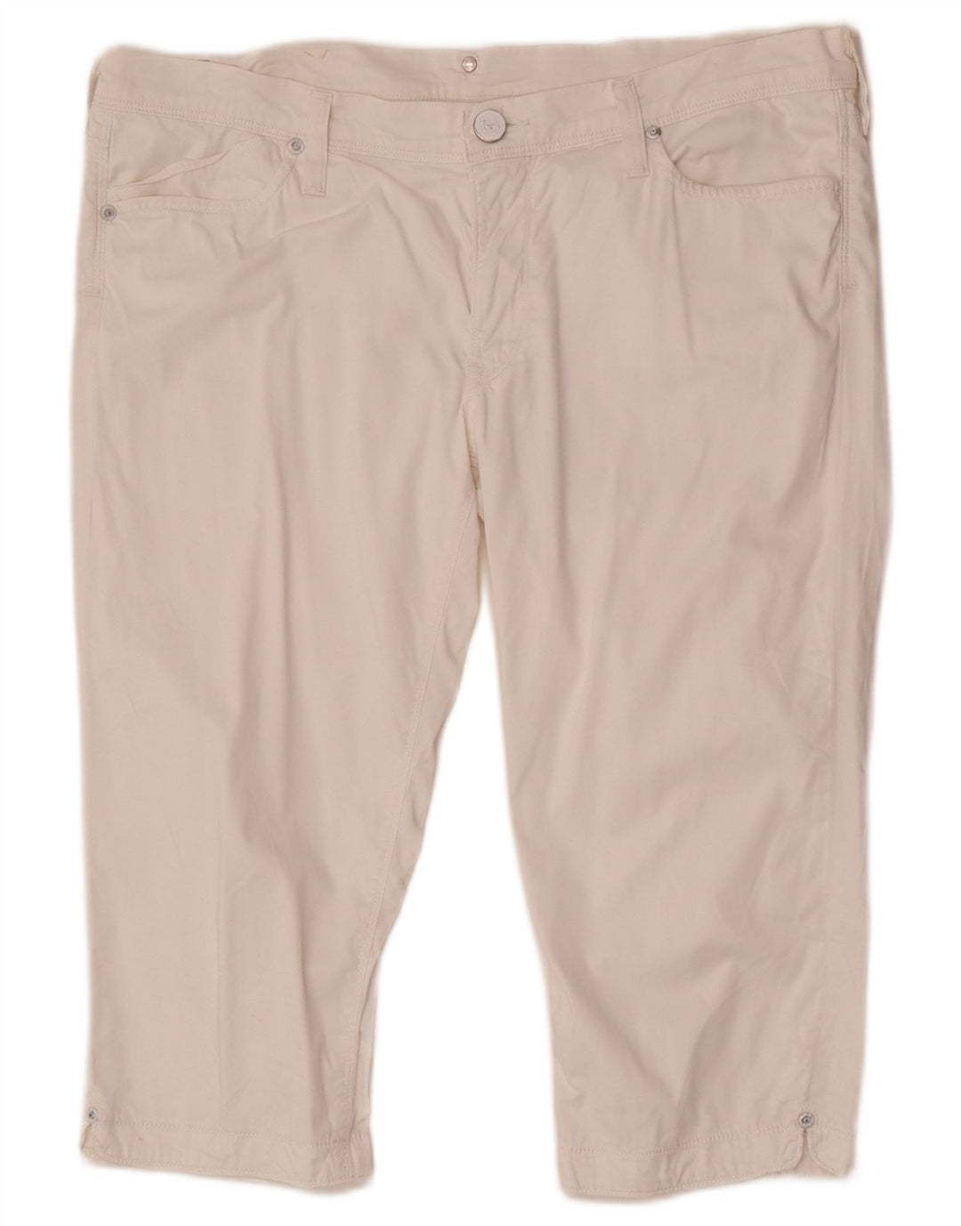 Lee Damen Enka Bermudashorts W32 Große weiße Baumwolle