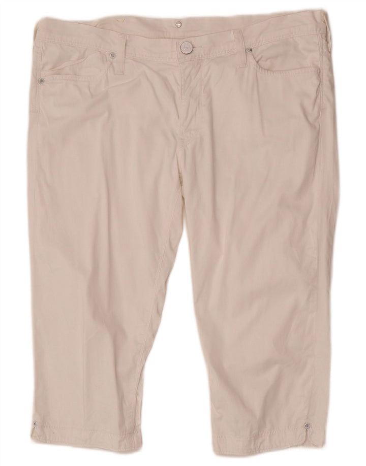 Lee Damen Enka Bermudashorts W32 Große weiße Baumwolle