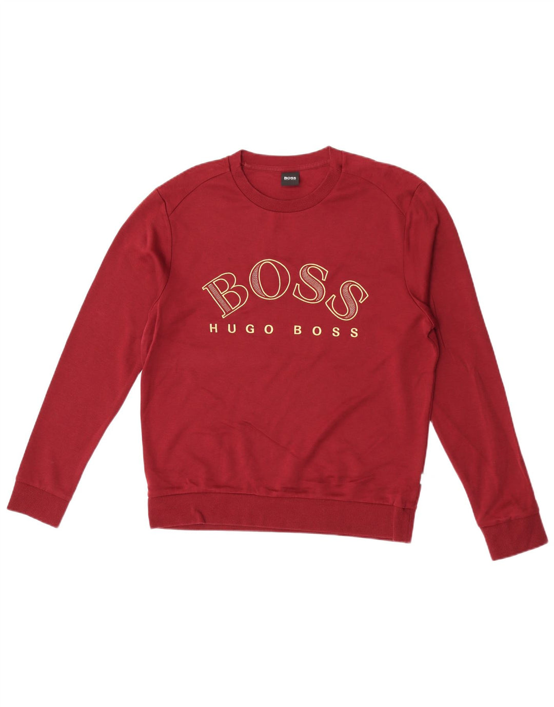 Hugo Boss Herren-Sweatshirt mit Grafik, mittelgroß, Burgunderrot
