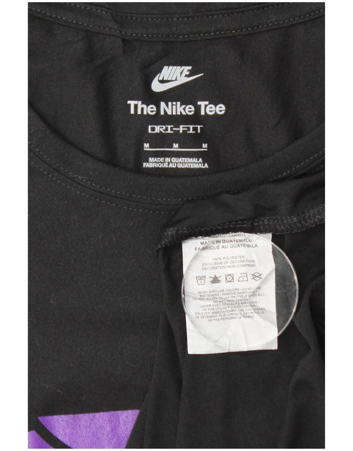 Nike Damen Cats Volleyball Graphic T-Shirt Top UK 12 Medium Schwarz