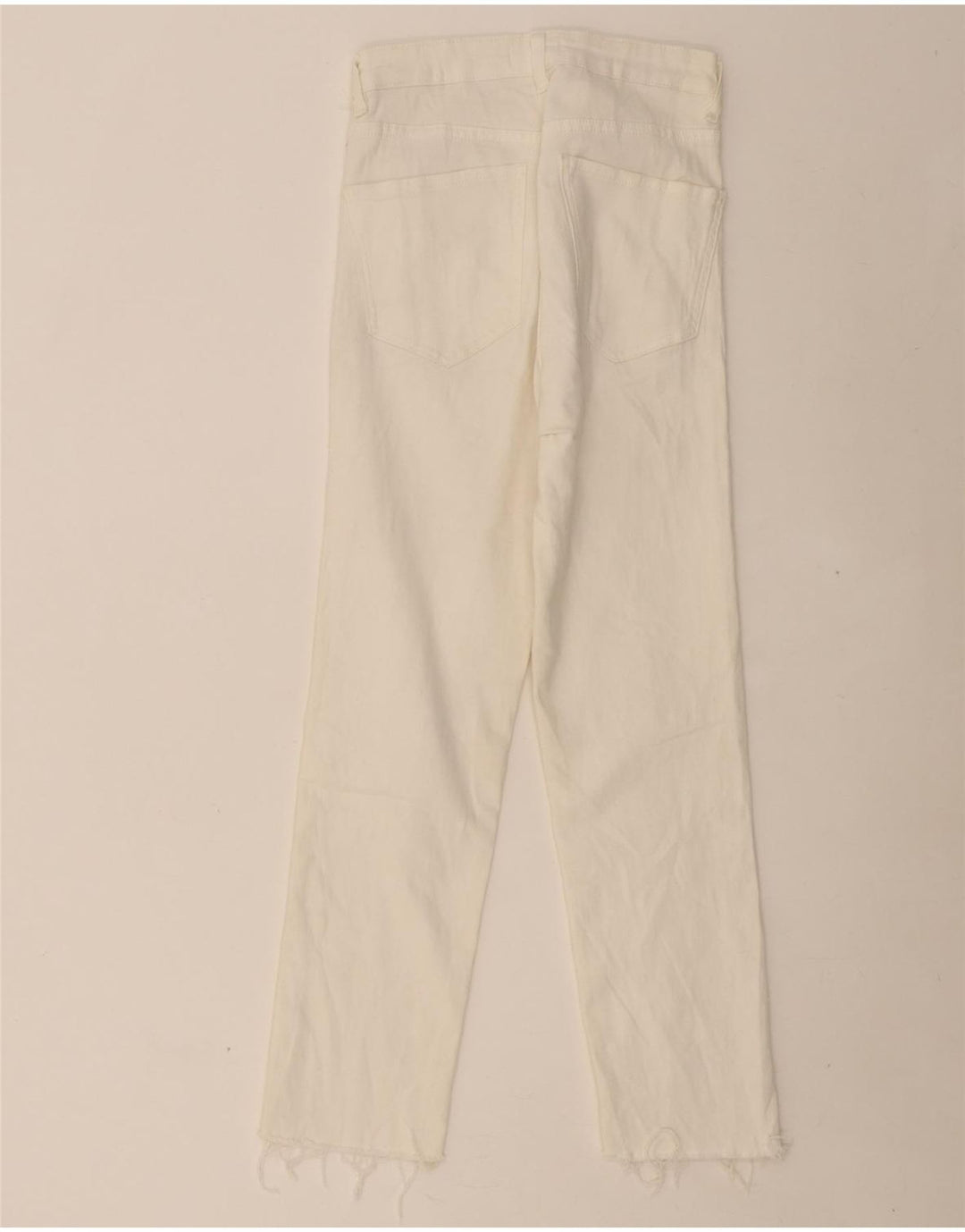 ZARA Womens Straight Jeans EU 36 XS W26 L27 White Vintage Zara and Second-Hand Zara from Messina Hembry 