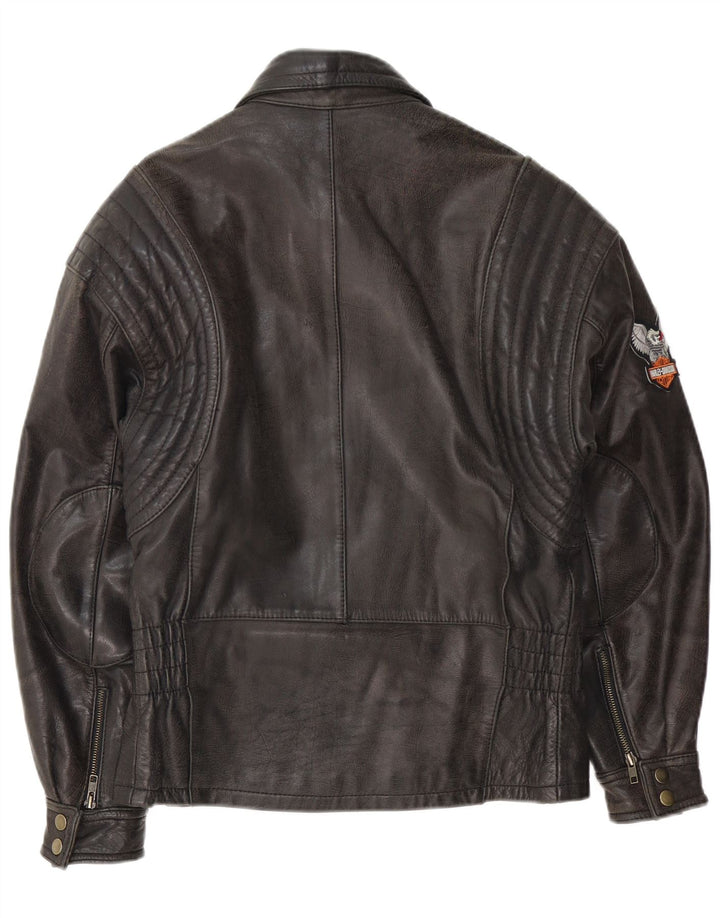 EUROX Herren Harley Davidson Moto Racer Jacke UK 38 Medium Schwarz