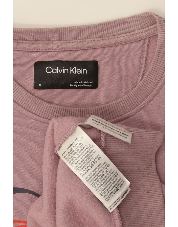 Calvin Klein Herren-Sweatshirt mit Grafik, Mittelrosa, Baumwolle