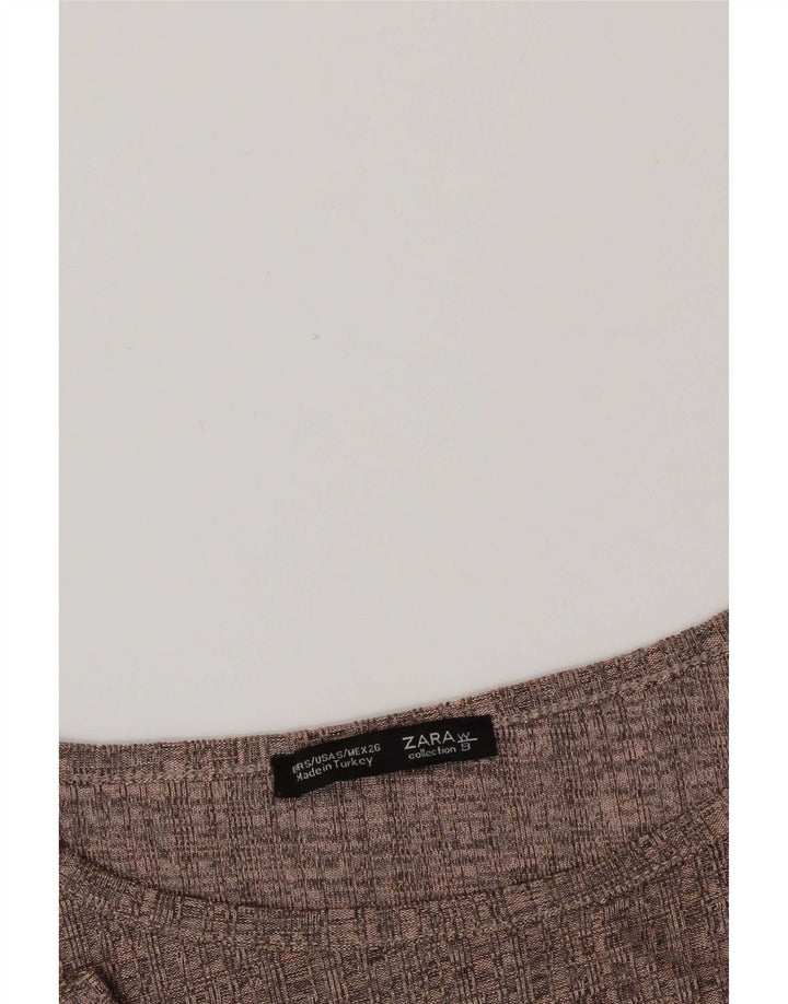 Zara Damen-Top mit 3/4-Ärmeln, UK-Größe 10, klein, Rosa